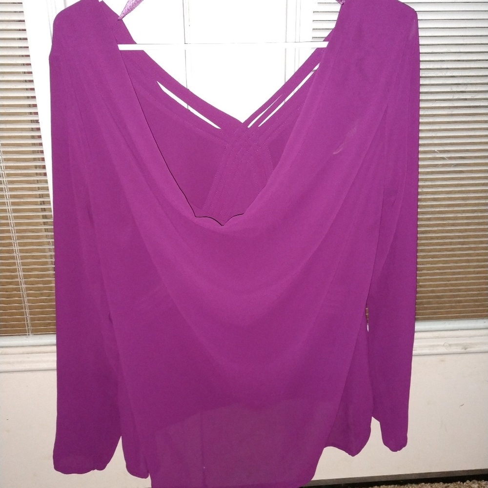Ladies blouse dark plum size small
